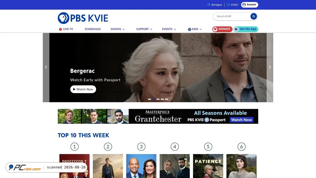 Screenshot of kvie.org
