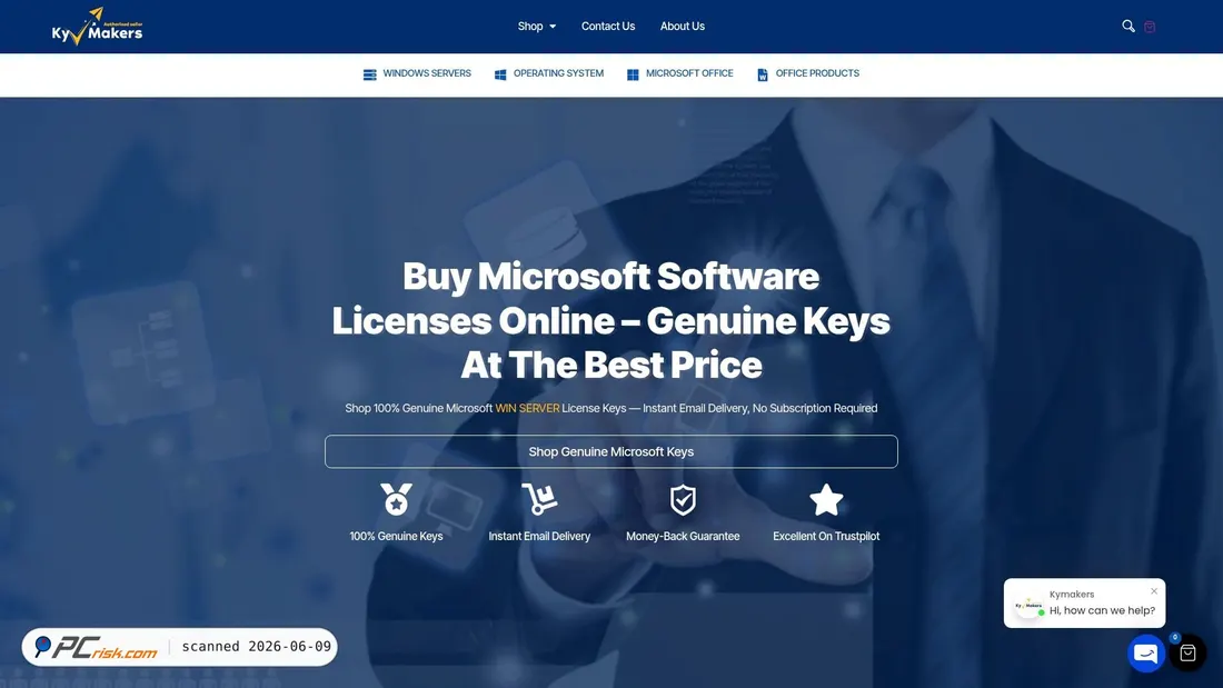 Screenshot di kymakers.com