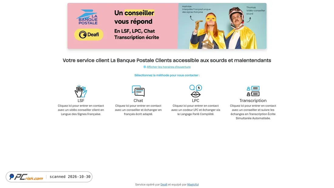 Screenshot von labanquepostale-client.deafiline.net