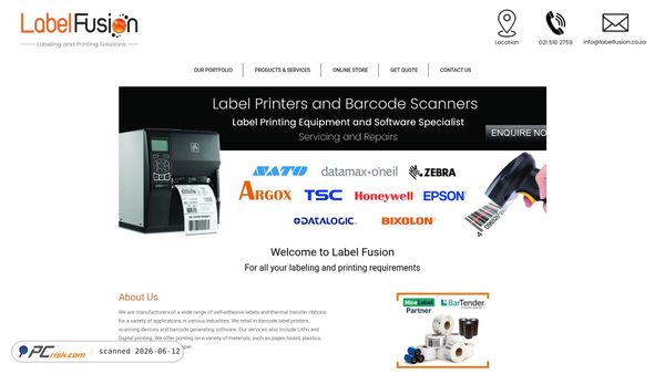 labelfusion.co.za screenshot