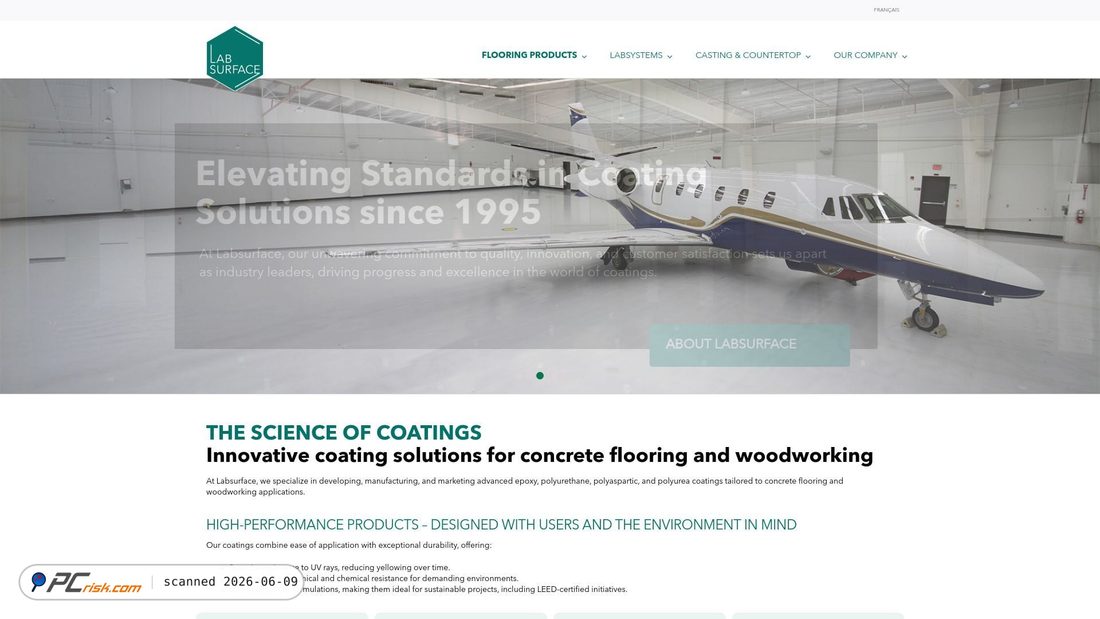 Screenshot of labsurface.com