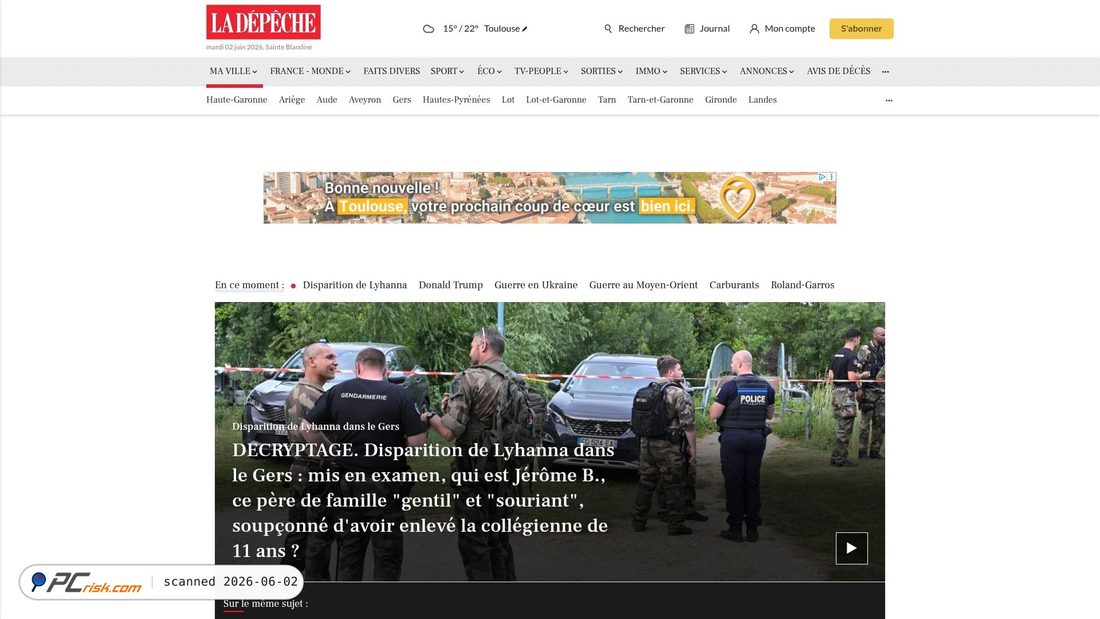 Screenshot von ladepeche.fr