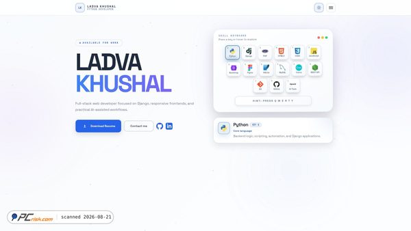 ladvakhushal.pythonanywhere.com screenshot