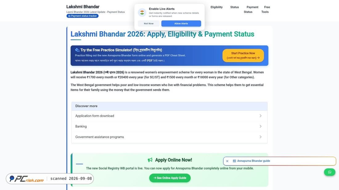 Screenshot of lakshmibhandar.com