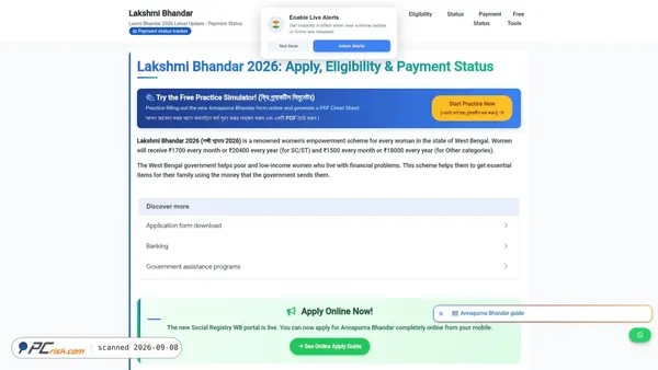 Zrzut ekranu lakshmibhandar.com