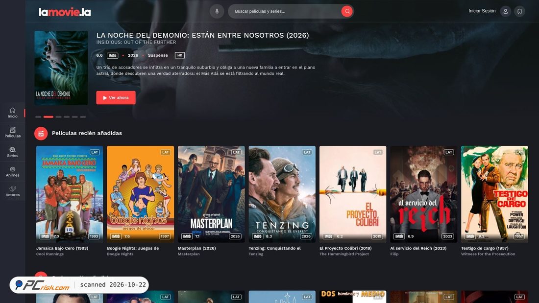 Captura de pantalla de lamovie.la