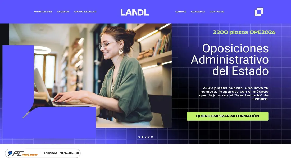 Screenshot of landlformacion.es