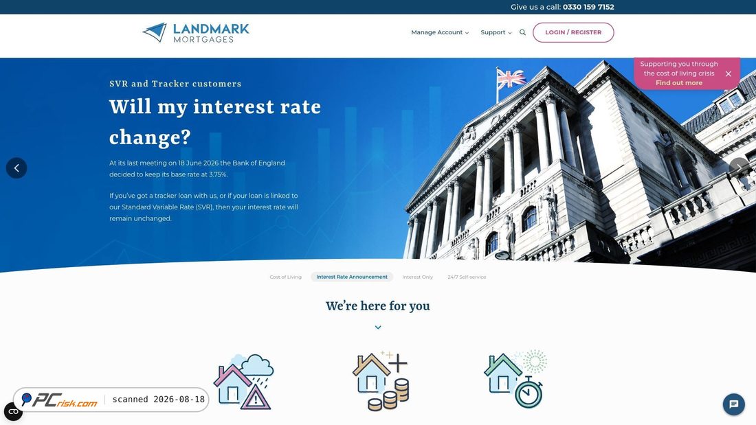 Screenshot of landmarkmortgages.com