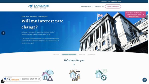 landmarkmortgages.com screenshot