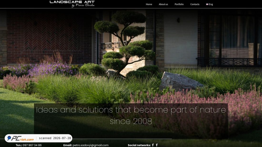 Screenshot of landscapeart.com.ua