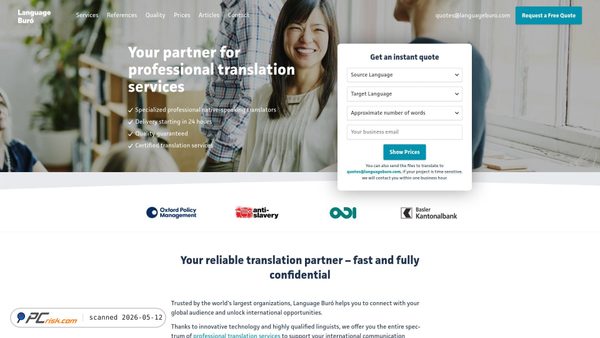 languageburo.com screenshot