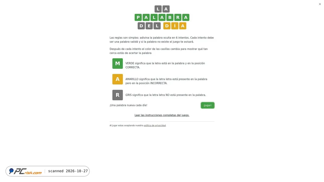 Screenshot of lapalabradeldia.com