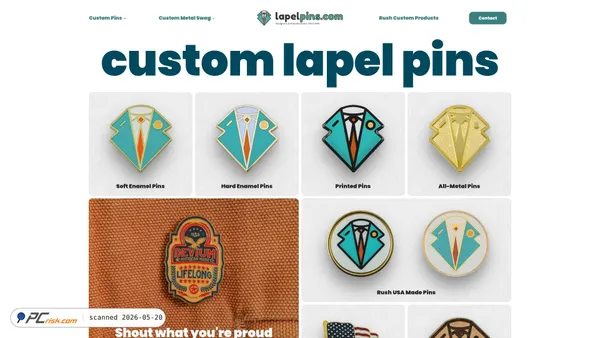 lapelpins.com screenshot