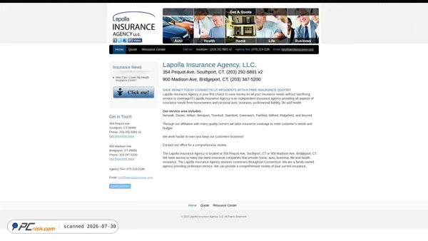 lapollainsurance.com screenshot