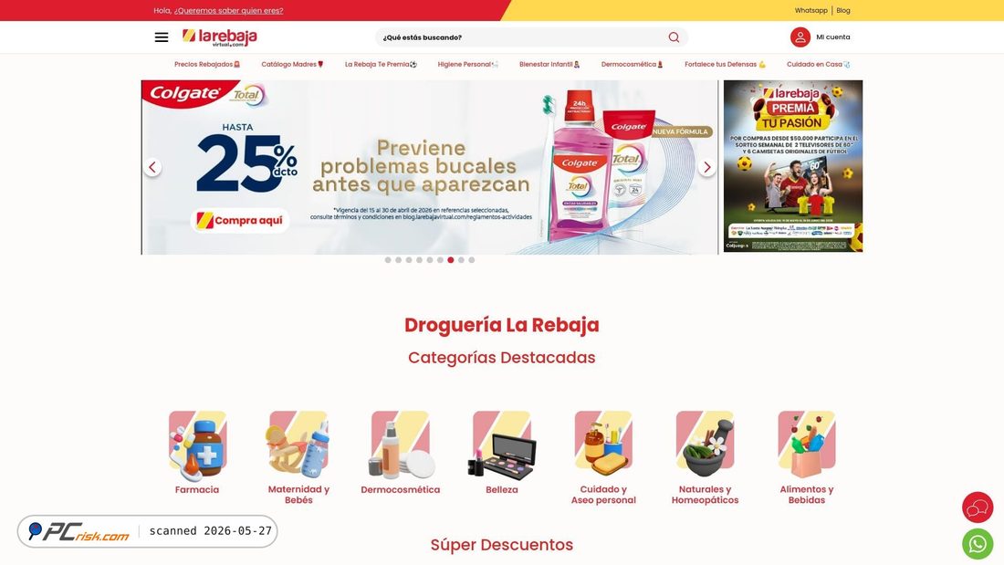Screenshot of larebajavirtual.com