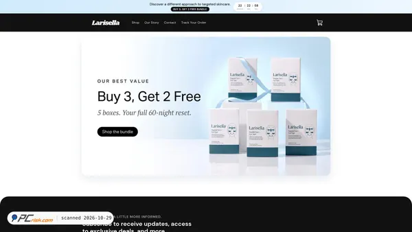 Capture d’écran de larisella.com