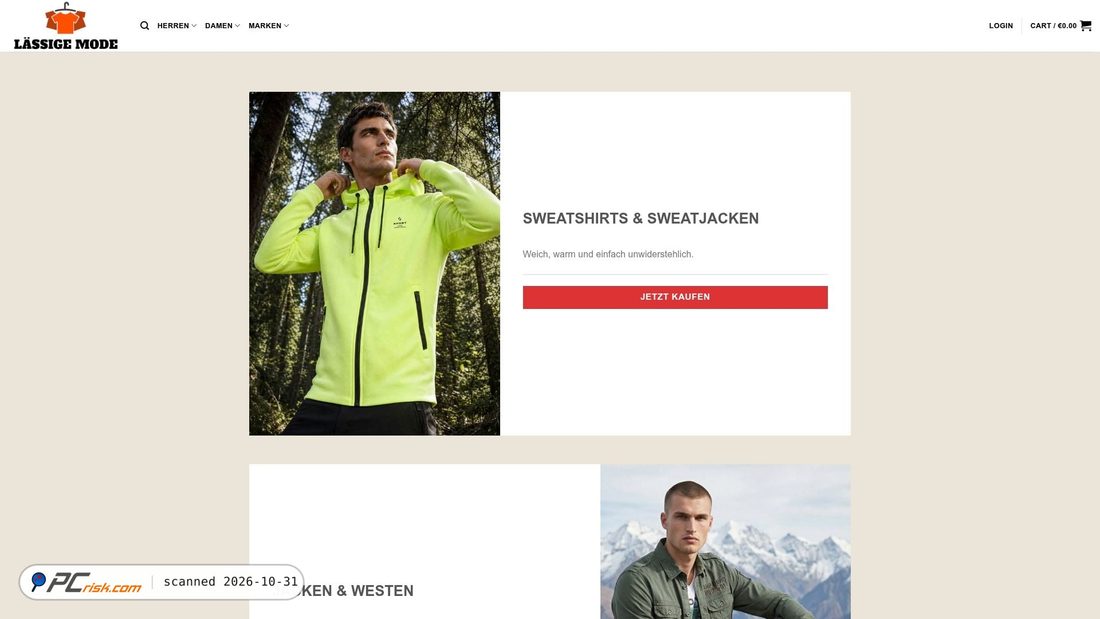Screenshot van lassigemodestore.com