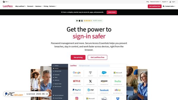 lastpass.com screenshot