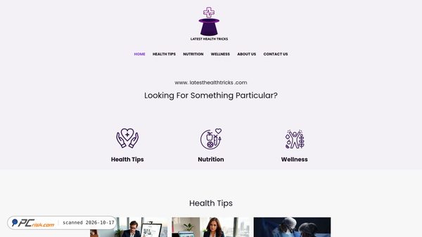 Captura de ecrã de latesthealthtricks.com