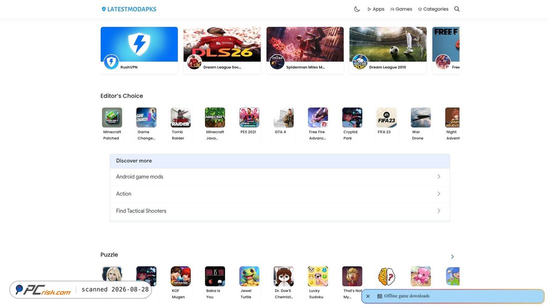 Screenshot di latestmodapks.com