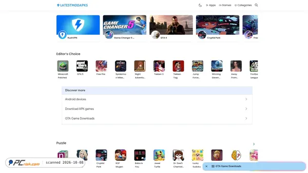 Captura de latestmodapks.com