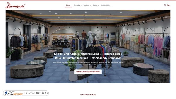 laxmipatiapparels.com screenshot