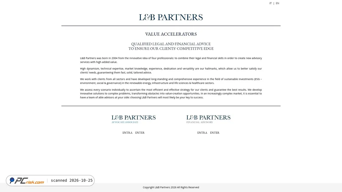 Screenshot von lbpartners.it