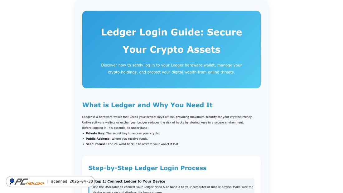 Screenshot of ldger-logen.pages.dev