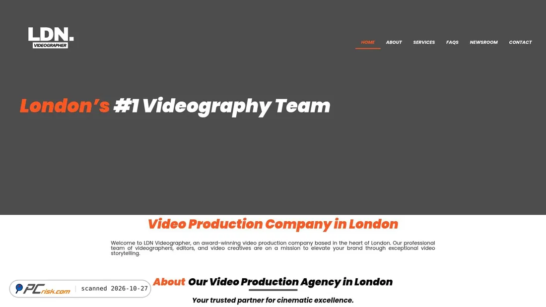 Screenshot of ldnvideographer.co.uk