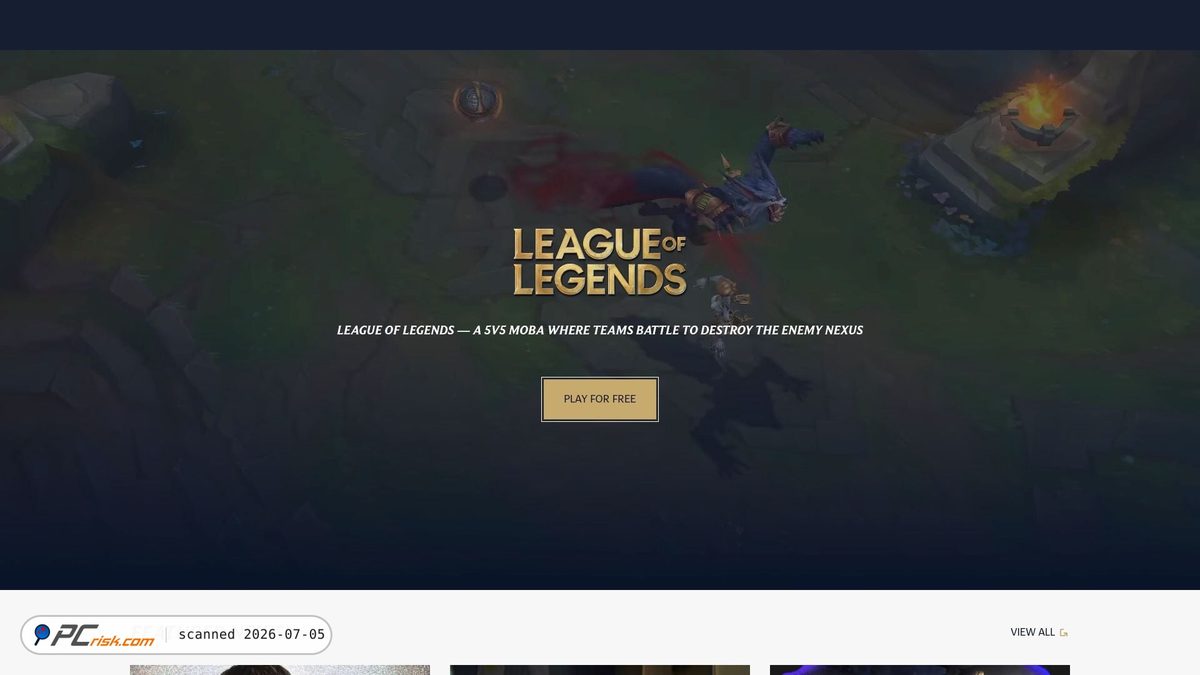 Is leagueoflegends.com Safe? Security Scan Report | PCrisk