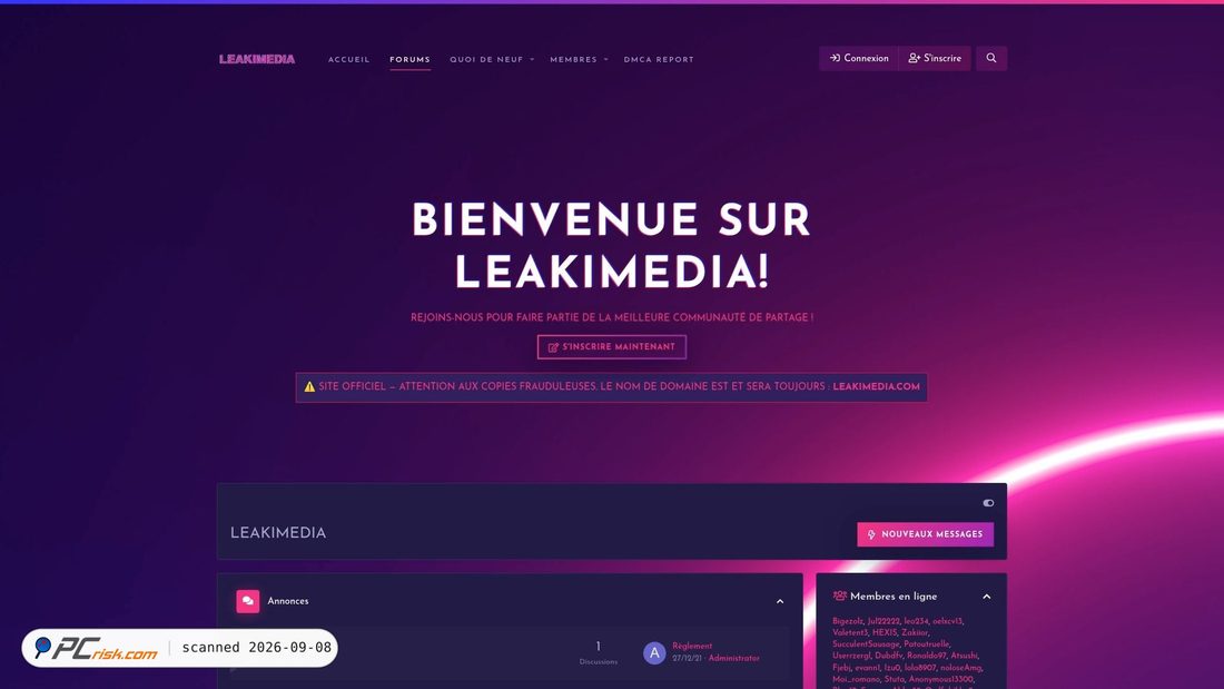 Zrzut ekranu leakimedia.com