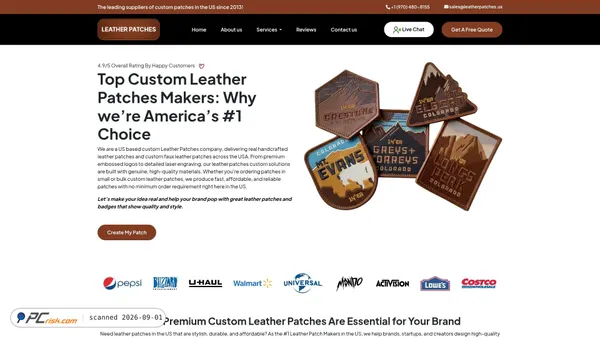 leatherpatches.us screenshot
