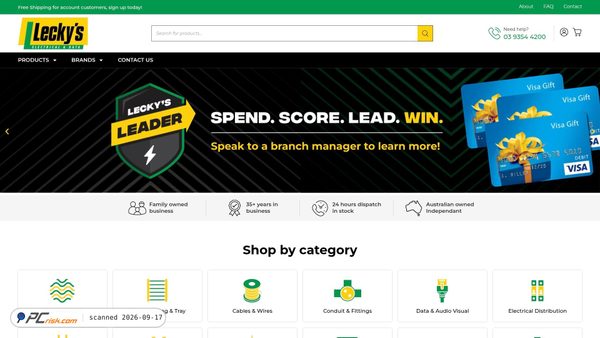 leckys.com.au screenshot