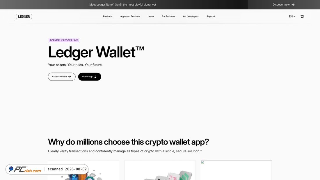 Screenshot of ledger-wallet-app-xxa8.vercel.app