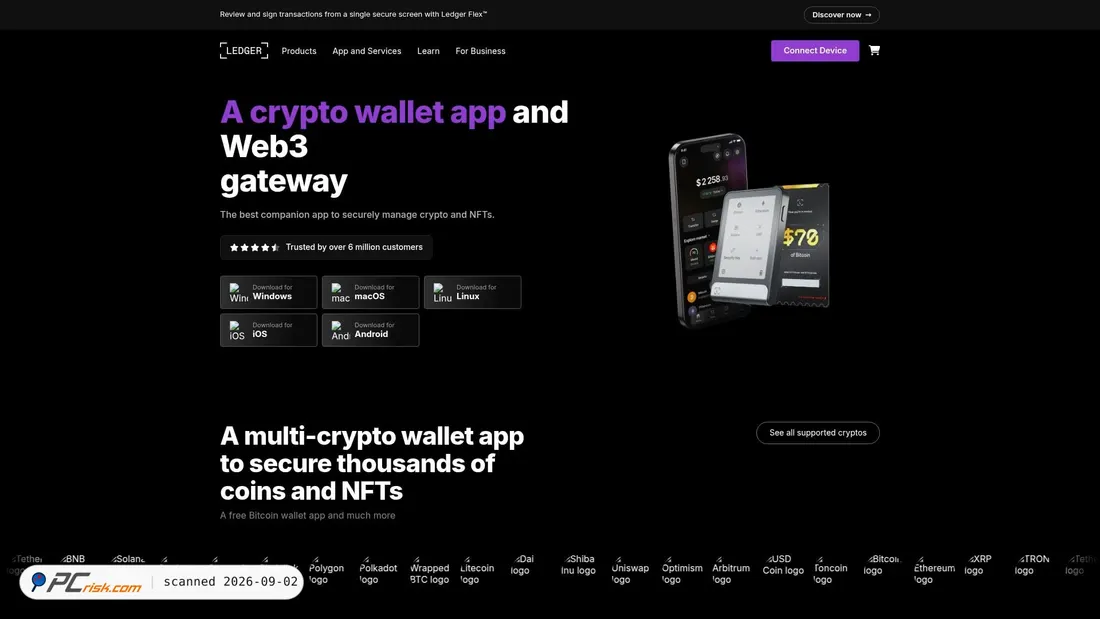 Screenshot of ledgerlivewebapp.com