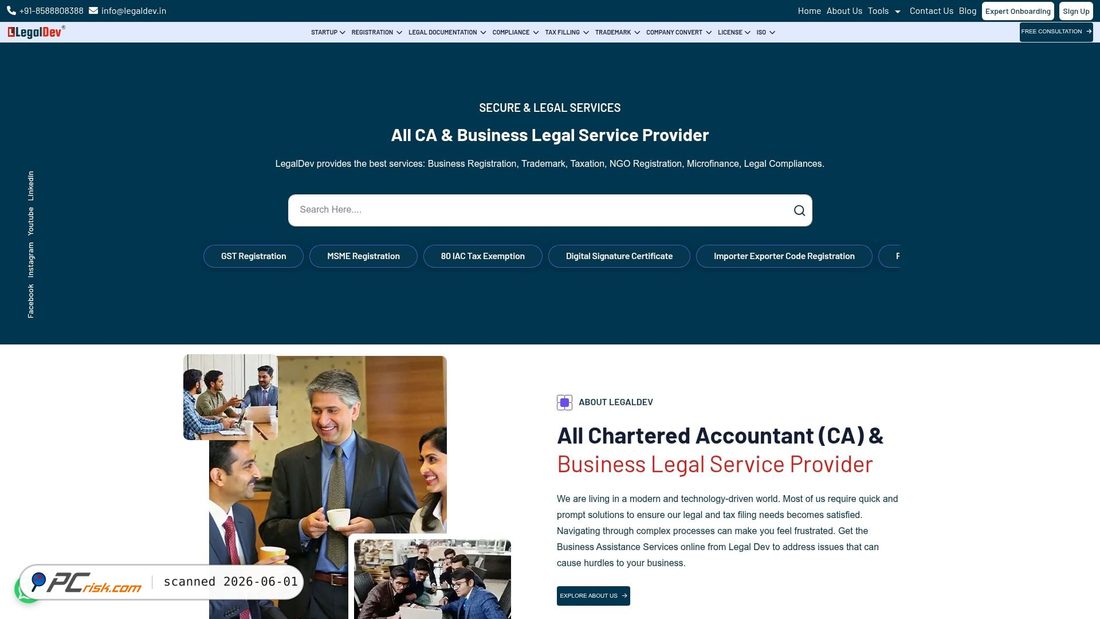 Screenshot of legaldev.in