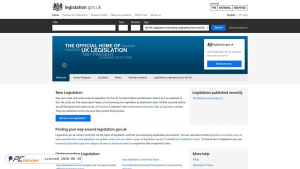 legislation.gov.uk screenshot