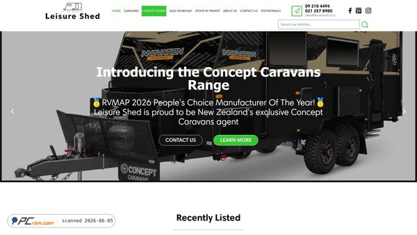 leisureshed.co.nz screenshot