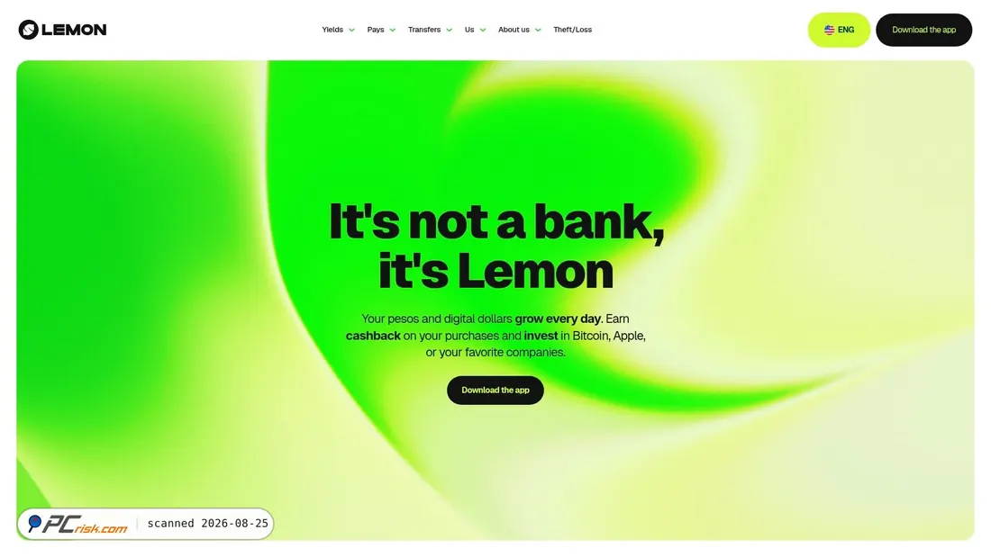 Screenshot di lemon.me