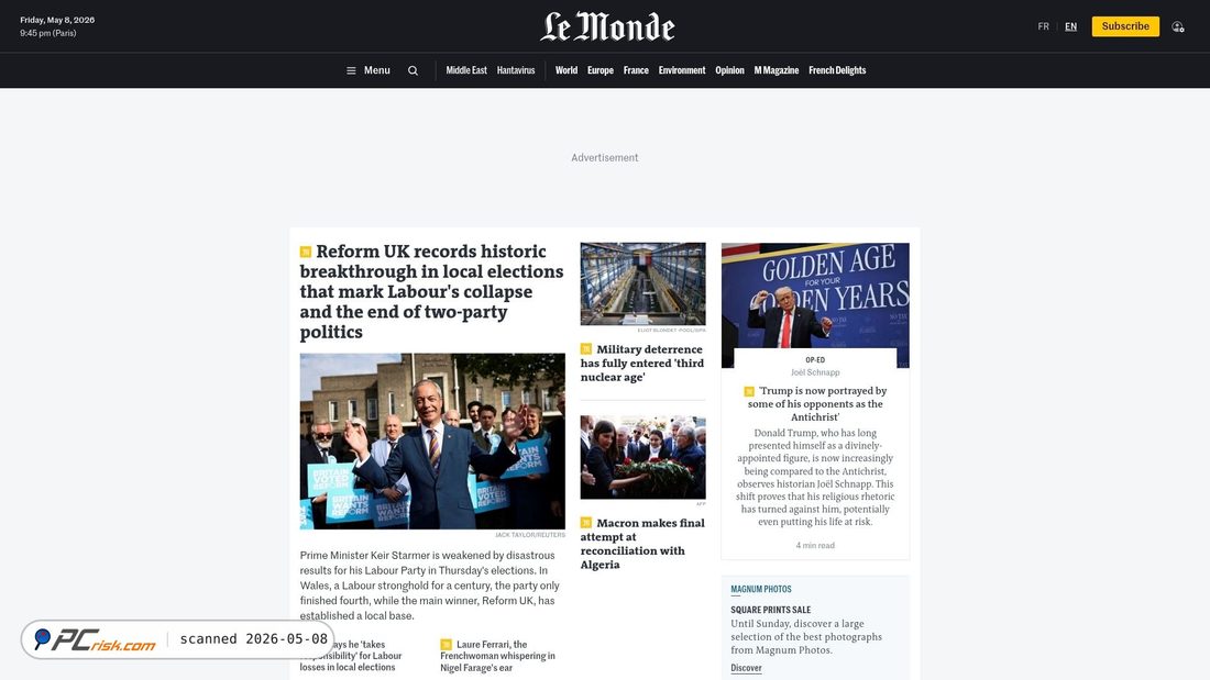 Captura de pantalla de lemonde.fr