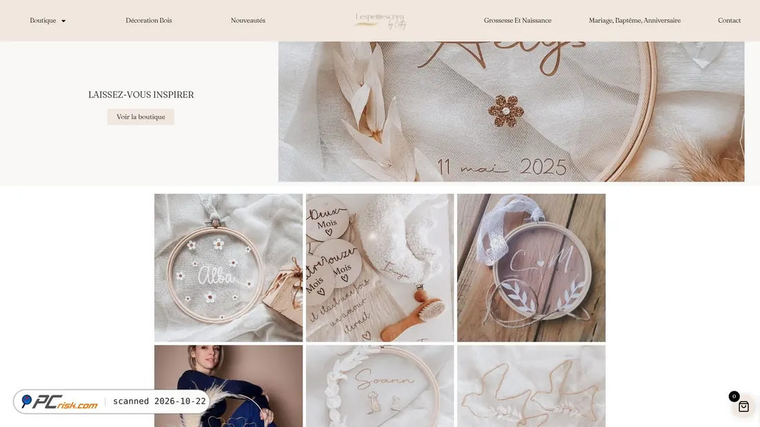 Screenshot of lespetitescreabycathy.fr