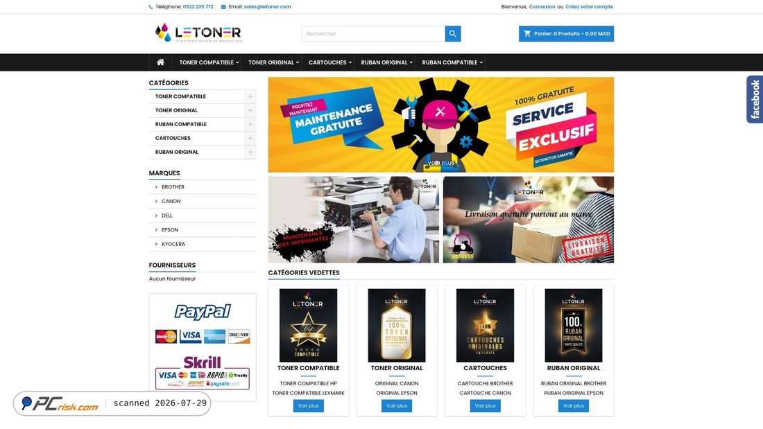 Screenshot of letoner.ma
