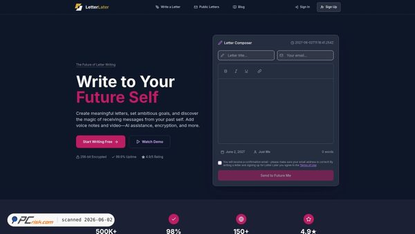 letterlater.org screenshot