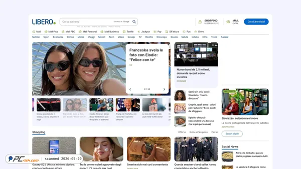 libero.it screenshot