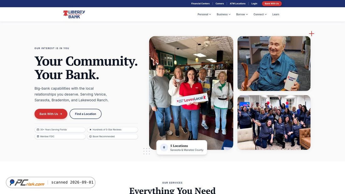 Screenshot von liberty-savings-bank-website.pages.dev