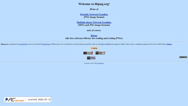 libpng.org screenshot