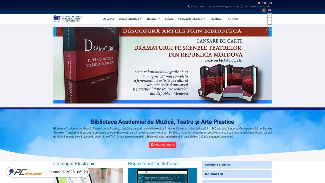 Screenshot of library.amtap.md