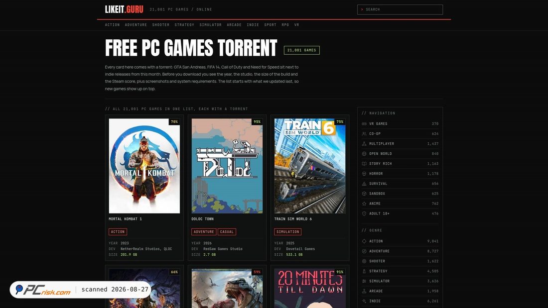 Screenshot von likeit.guru