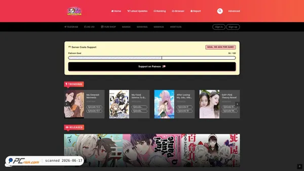 lilymanga.net screenshot