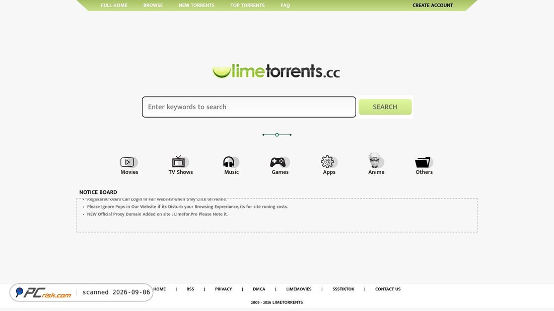Zrzut ekranu limetorrents.cc